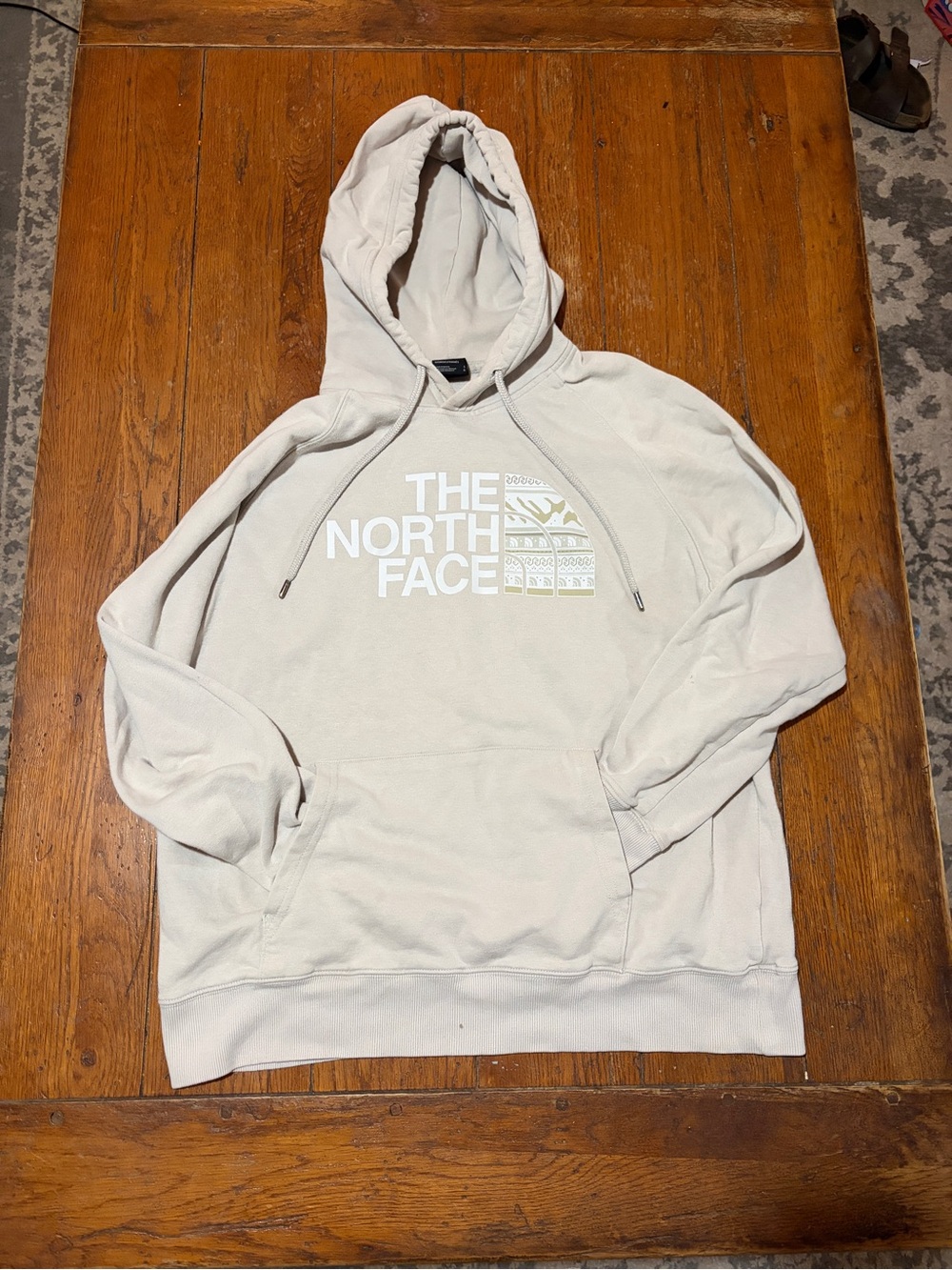 The North Face Men's Hooded Pullover Sweatshirt in Light Beige